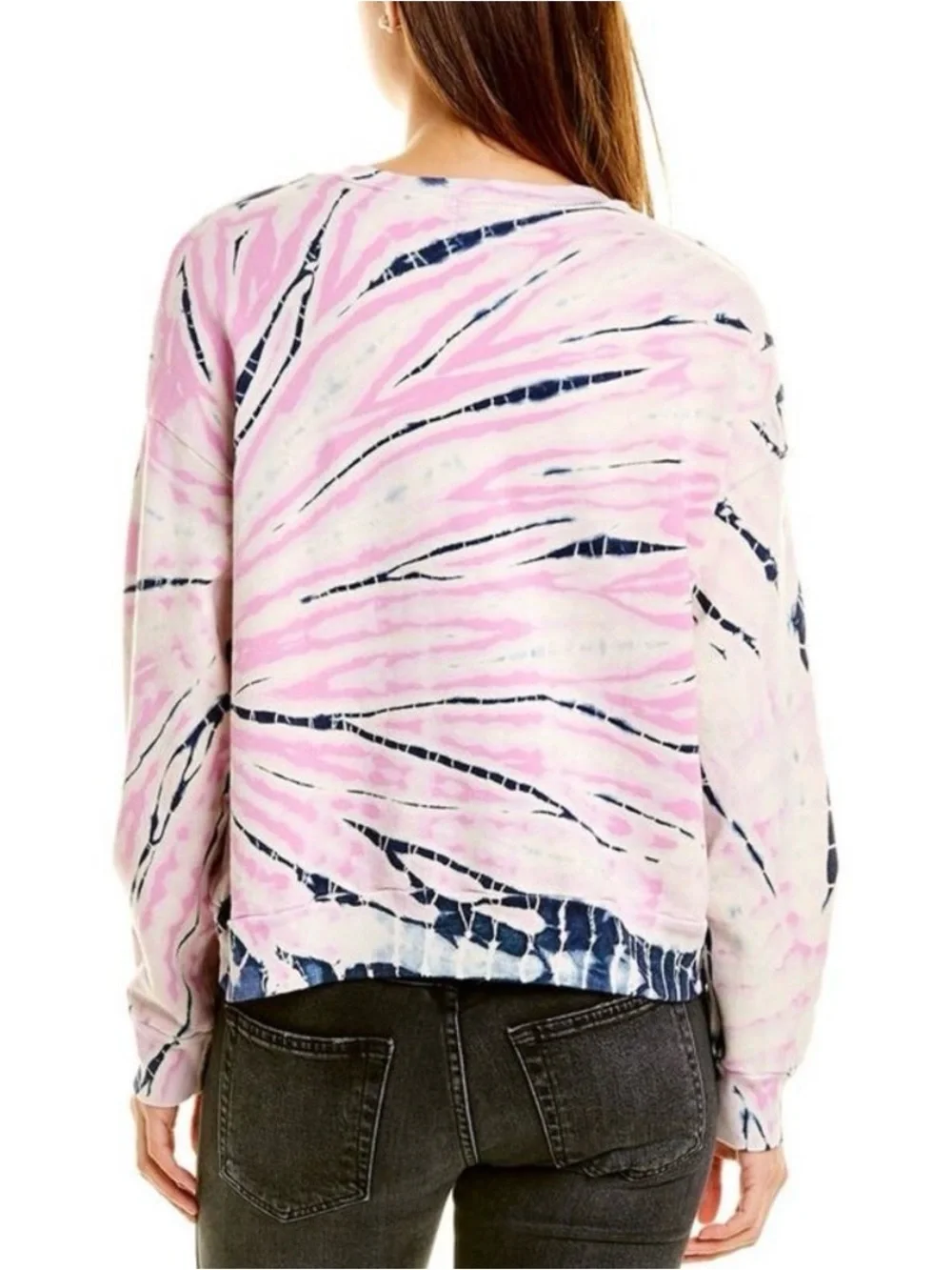 Monrow Womens  Bamboo Burst Tie-Dye Sweatshirt, Pink